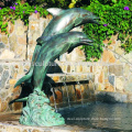 Hot Sale Outdoor Life Size cast copper bronze dolphin water feature fountain statue